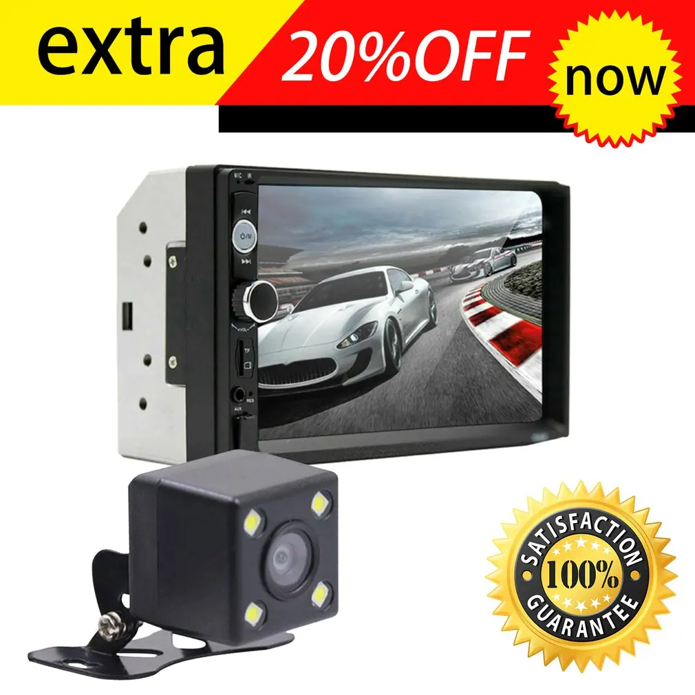 

7010B 7-дюймовый двойной 2DIN автомобильный MP5-плеер BT сенсорный экран стерео радио HD мультимедийный плеер с поддержкой одного экрана