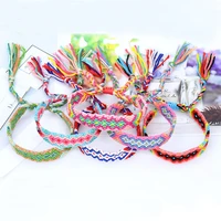 bohemian thread bracelet retro handmade boho multicolor string cord woven braided hippie friendship bracelets women men 12pcs