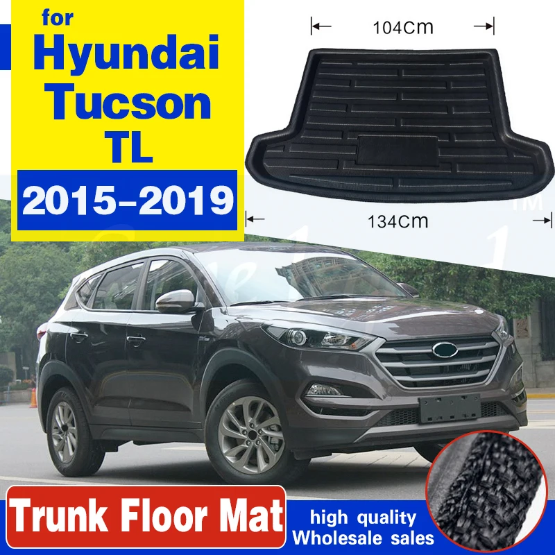 

Cargo Boot Liner Tray For Hyundai Tucson TL 2015 2016 2017 2018 2019 Boot Cargo Liner Tray Rear Trunk Floor Mat Carpet Mud Pad