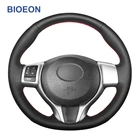 Черная искусственная кожа Чехол рулевого колеса автомобиля для Toyota Yaris Verso S Vitz Ractis Subaru Trezia 2011 2012 2013 2014 2015