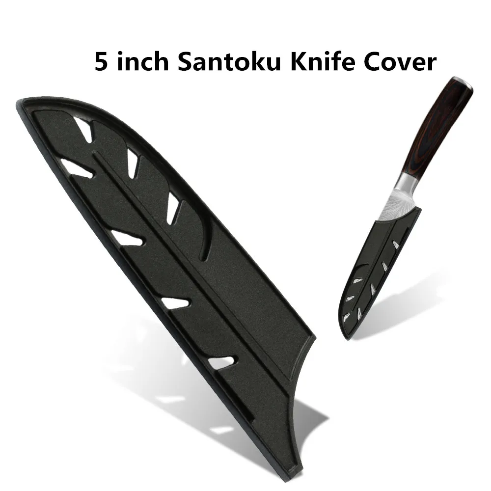 Small Santoku Cover Чехлы для ножей универсальный нож из дамасской стали Sheathe Edge Guards BPA-Free нежный на защитные кухонные лезвия для ножей - Цвет: Small Santoku Cover