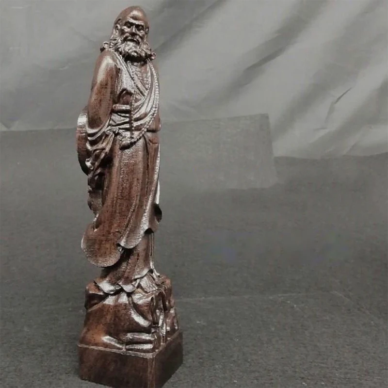 

Wood Glazed Buddhist Buddha Statue Figurine Model Taoism Fengshui Ornament Home Decoration Woodcarving Handicraft Collection