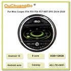Аудио-, GPS-радио Ouchuangbo, 4G, Android 10, для Mini Cooper F54, F55, F56, F57, NBT EVO 2014-2020, DSP, 8 ядер, 128 ГБ, головное устройство