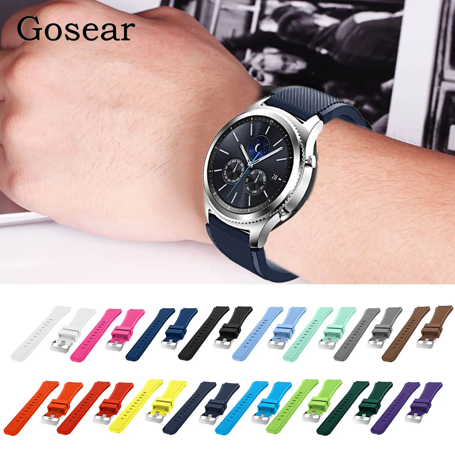 Gosear Силиконовые Мягкие сменные часы ремешок браслет для Samsung Gear S3 S 3 Frontier