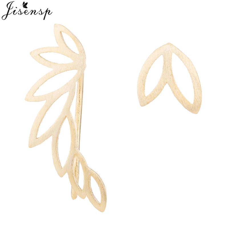 Jisensp 2019 New Arrival Copper Earrings Leaves and Brooch Stud Fashion Jewelry for Women Girls Best Gift bijoux | Украшения и