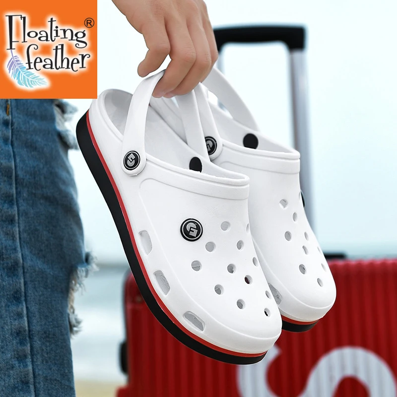 

2020 New Fashion Sandals Men Clogs Slippers Soft Bottom Beach Sandals Men Clog Sandals Comfortable Breathable Ankle-Wrap EVA