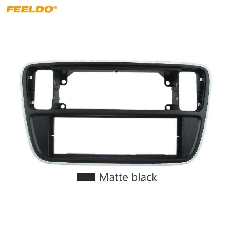 

FEELDO Car 1DIN Radio Fascia Frame For VOLKSWAGEN UP Skoda Citigo Seat Stereo Plate Panel Frame Dash Installation Bezel Kit