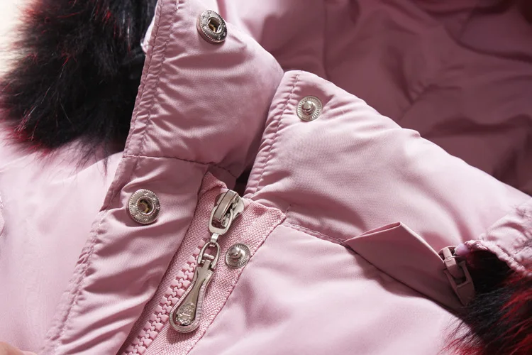 30 градусов, зимние парки для девочек пуховики, пальто Одежда для маленьких мальчиков и девочек детская зимняя одежда с натуральным мехом лыжный костюм комплекты детской одежды