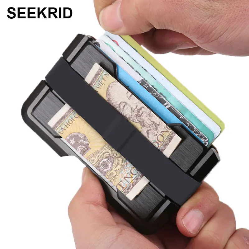 

SEEKRID роскошный модный тонкий алюминиевый кредитных карт ID держатель тонкие сплав визитница мини-кошелек для мужчин и женщин Бесплатная дос...