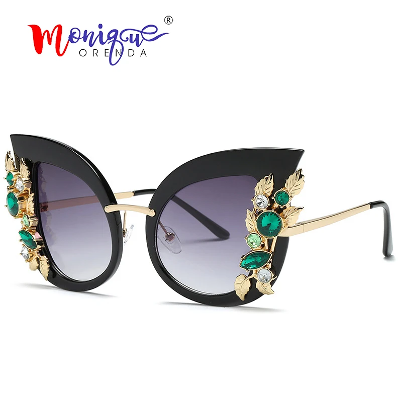 Солнцезащитные очки кошачий глаз для мужчин и женщин роскошные модные