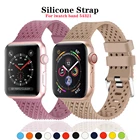 Ремешок Correa для Apple watch band 44 мм 40 мм, браслет для iwatch band 42 мм 38 мм с 3D текстурой для Apple watch Series 6 se 5 4 3