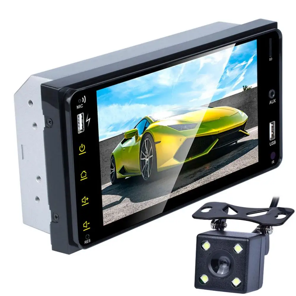 with camera 2 Din автомагнитола " сенсорный экран Dash MP5 Bluetooth USB Автомобильный цифровой мультимедийный плеер с камерой заднего вида для Toyota - Цвет: with camera