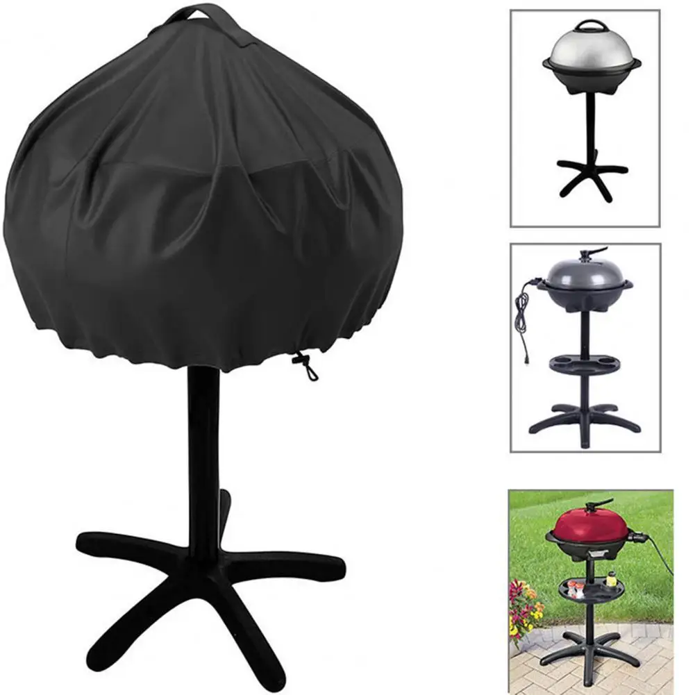 

Oxford Cloth BBQ Grill Cover Dust Proof Sun-resistant Foldable Mini Electric Grill Cover for Outdoor