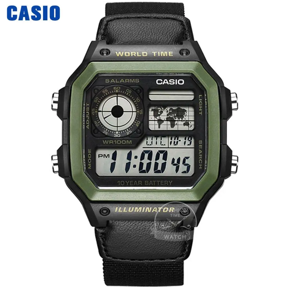AE1200WHB1B Часы Casio Взрыв часы мужские лучшие марки класса люкс LED военные цифровые часы спортивные Водонепроницаемые часы кварцевые мужские часы relogio masculino reloj hombre erkek kol saati montre homme zegarek meski AE1200 - Цвет: AE1200WHB1B