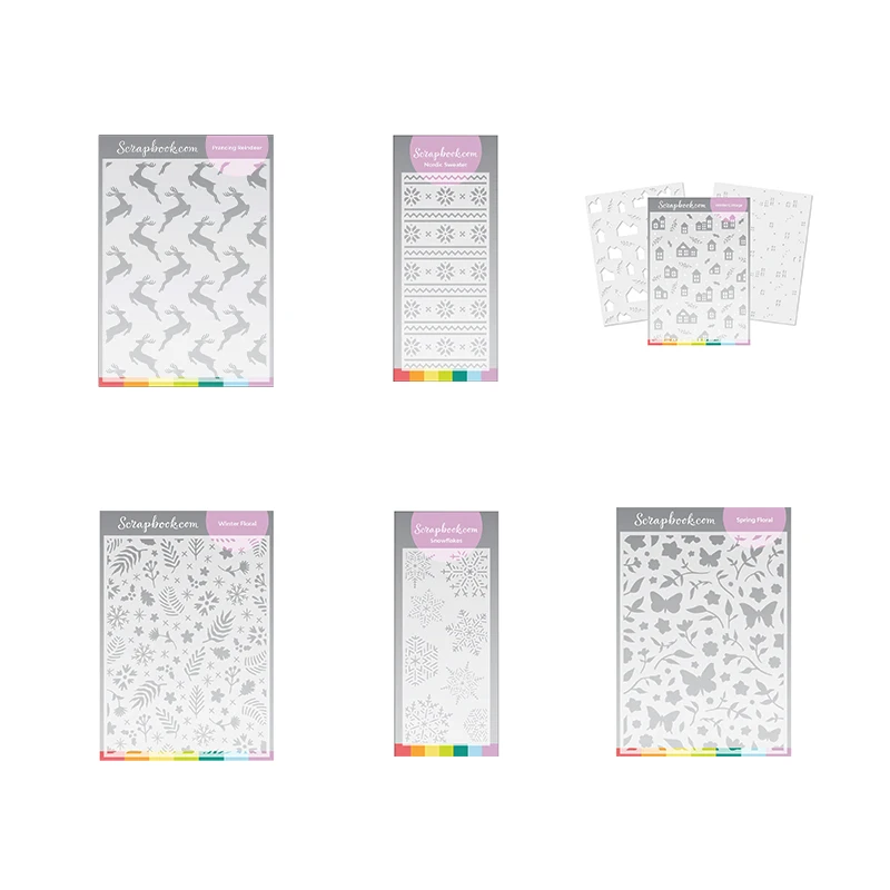 

Winter Reindeer Sweater Snowflake House Spring Flower Stencils Diy Scrapbook Paper Card Embossed Photo Album Decoration Crafts