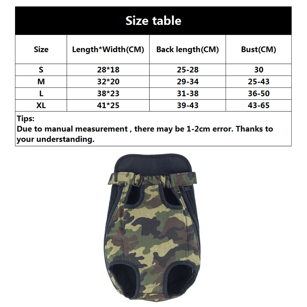 Рюкзак-переноска с камуфляжным принтом открытый Товары для путешествий дышащие