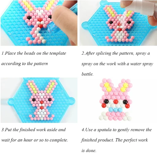 

3000PCS Creative Multicolor Magic DIY Puzzle Beads Toys Water Spray Sticky Bead Set Handmade Educational Toys Gifts For Children