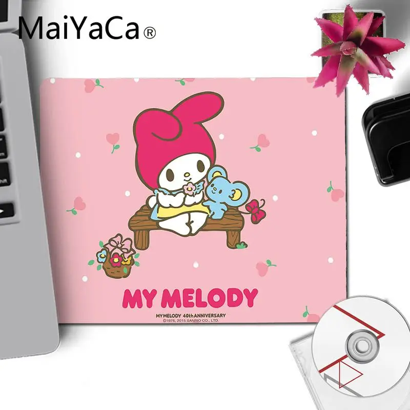 

MaiYaCa My melody Office Mice Rubber Mouse Pad Non-Slip Laptop Computer gaming mouse mat 22x18cm mouse pad gamer desk mat