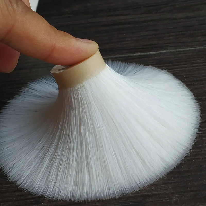 Фото dscosmetic snow white synthetic hair shaving brush knots №5