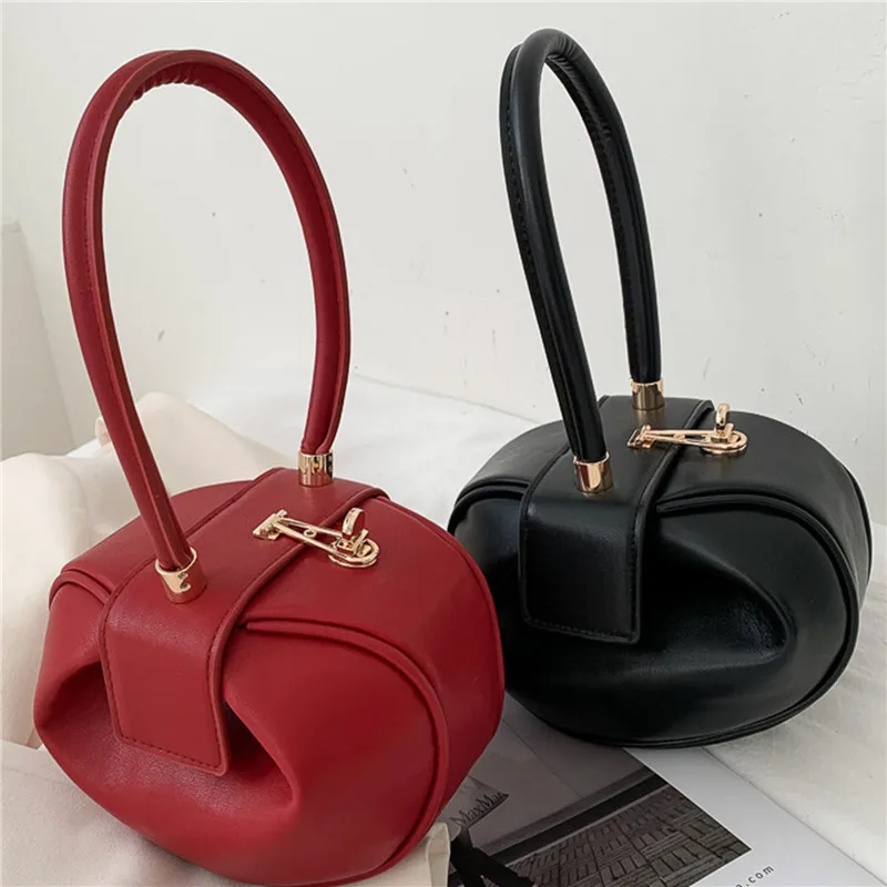 

Female Handbag High Quality PU Leather Shoulder Bags For Women 2022 Fashion Dumpling Bag Designer Round Bag And Purse Luxury Bag