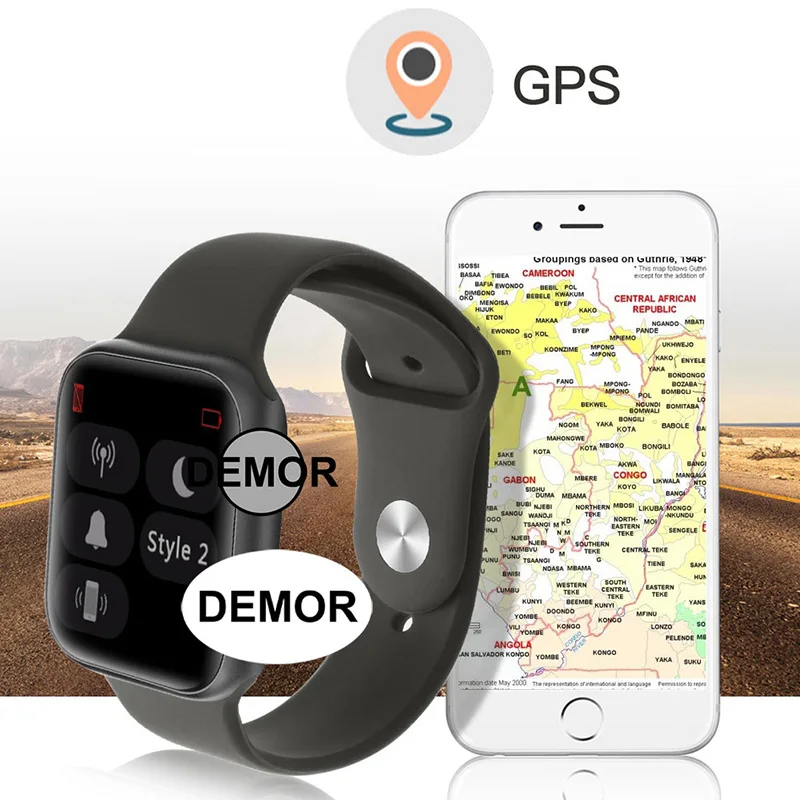 DEMOR IWO 11 gps умные часы серии 5 44 мм монитор сердечного ритма MTK2503 спортивные умные часы для Apple iOS 9 iPhone 10 X Android телефон