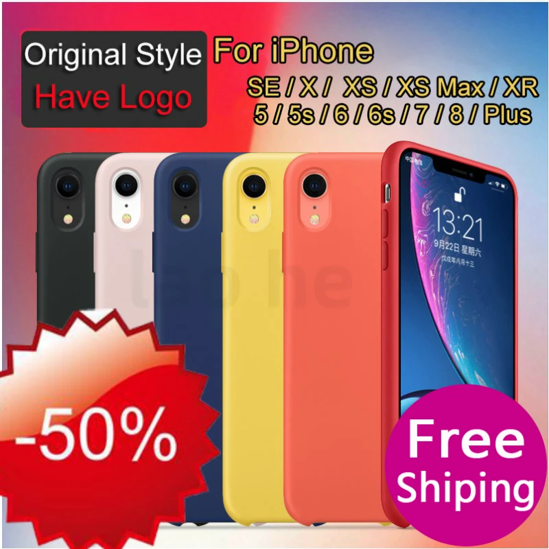 Однотонный чехол для iPhone Xs MAX XR X чехлы Apple 7 8 6 s Plus 5s SE оригинальный официальный