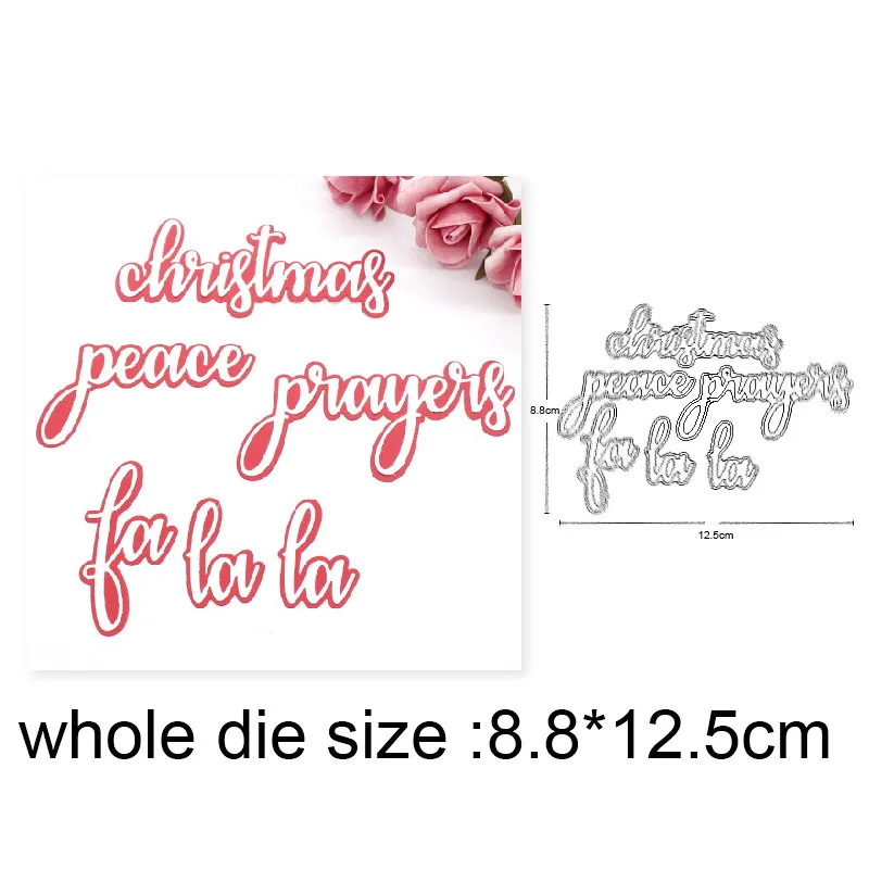 Blessing Letter Words Metal Cutting Dies Embossing Die Cuts Scrapbooking Paper Craft Knife Mould Blade Punch Stencils | Дом и сад