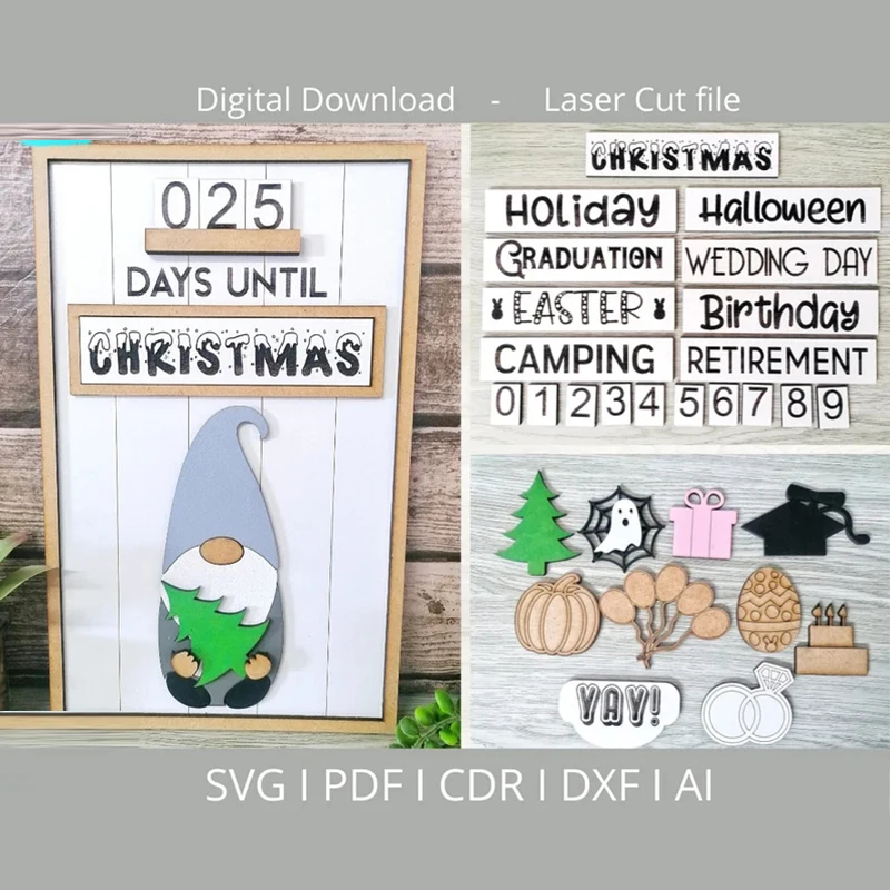

Многолетние события обратный отсчет сменный Gnome обратный отсчет фотография со сменным знаком D1