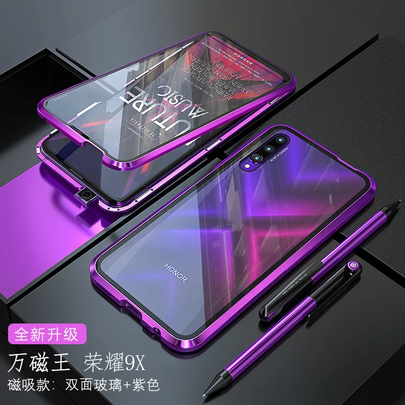 Передний + задний двухсторонний стеклянный чехол для Huawei Honor 9X Pro 10 20 Lite V10 Note 10i 20i