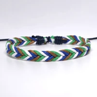 5pcs new european and american colored wax rope braided bracelet youth trend jewelry party gift accessories wholesale