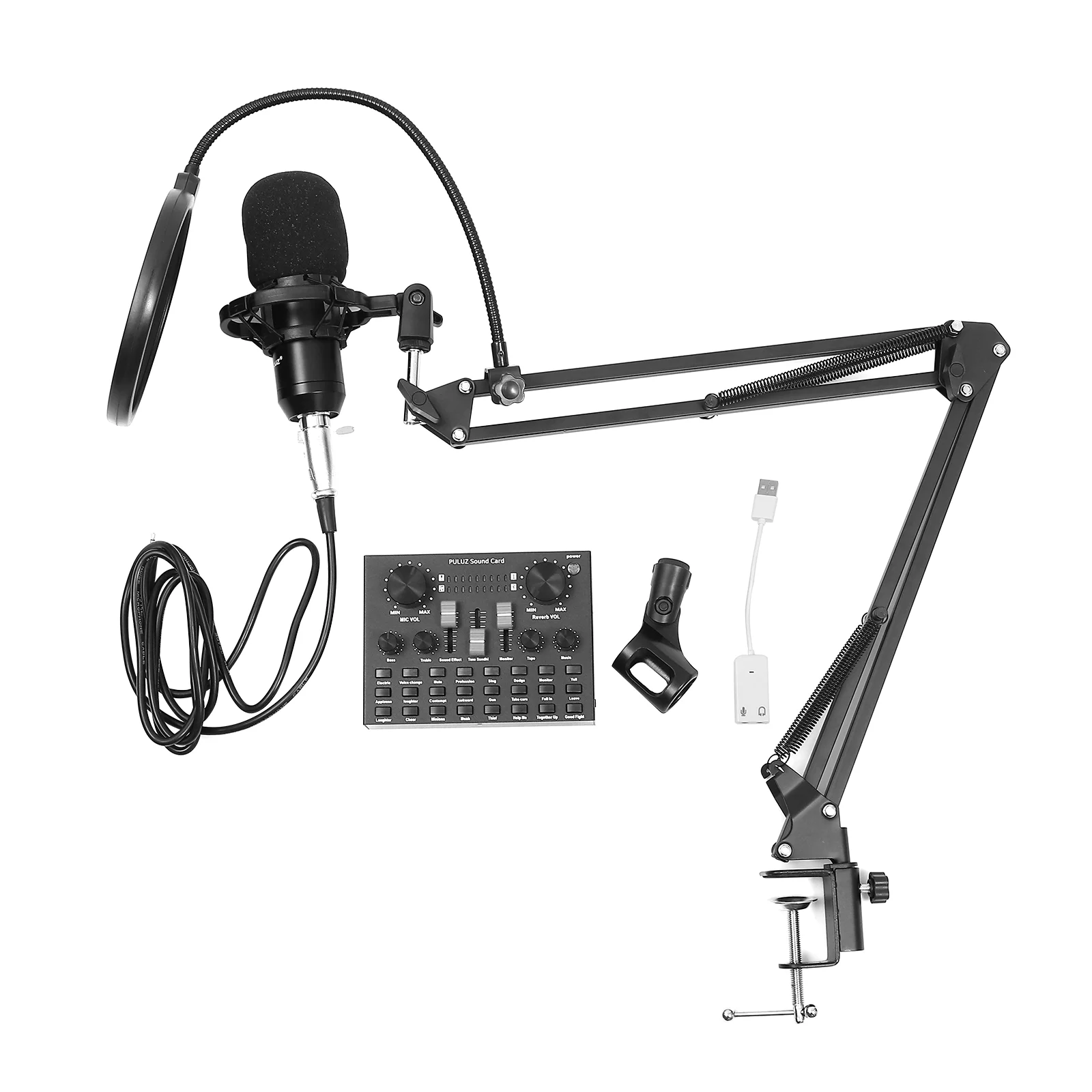 

1 Set Condenser Microphone Mixer Supply for Recording Business Conference