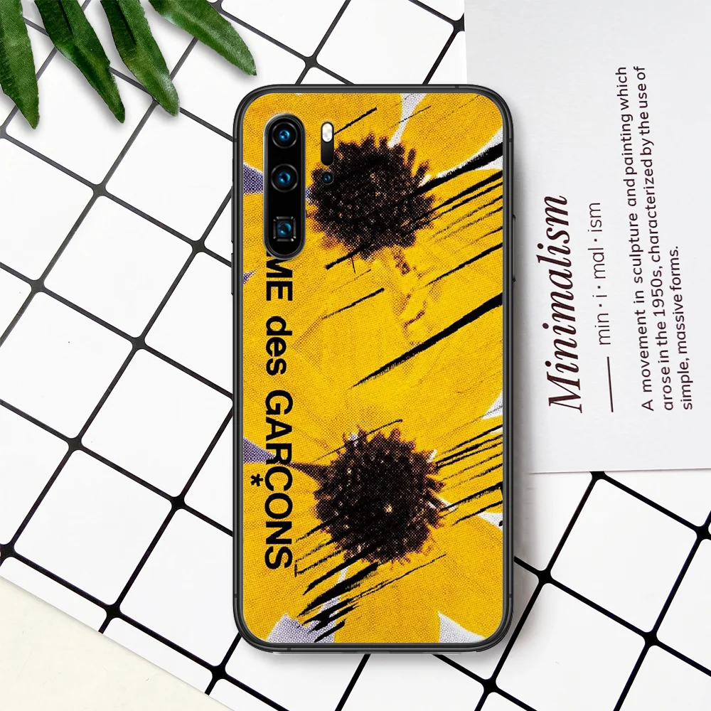 

CDG PLAY Heart Brand Phone Case For Huawei P Mate Smart 10 20 30 40 Lite Z 2019 Pro black Hoesjes Soft Cell Luxury Back Silicone