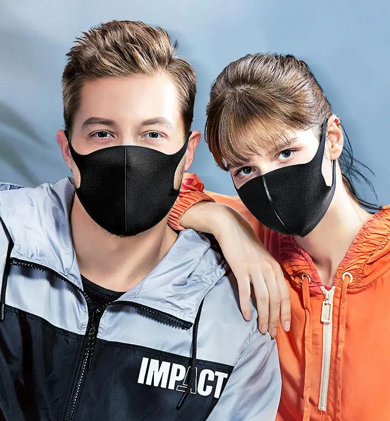 5 шт. черный сплошной цвет пространство волокна пыли дышащая дымка маска унисекс