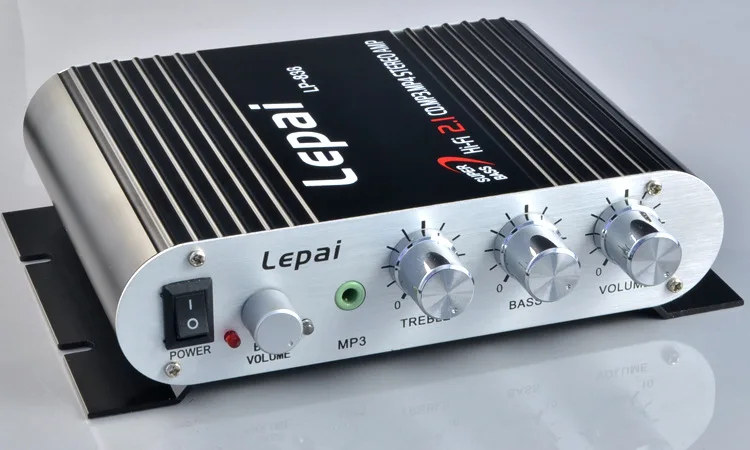 Черный Бренд Lepy Lp-838 2,1 3 канала стерео мини компьютер автомобильный усилитель 3,5 мм наушники выход сабвуфер - Цвет: Черный
