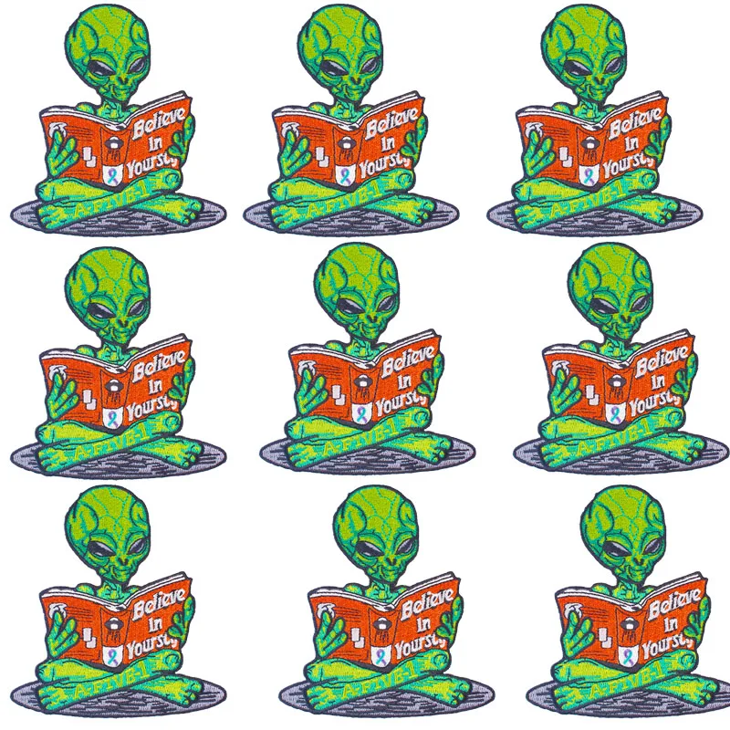 Пришельцы для чтения с помощью утюга нашивки сделай сам значки наклейки оптовая