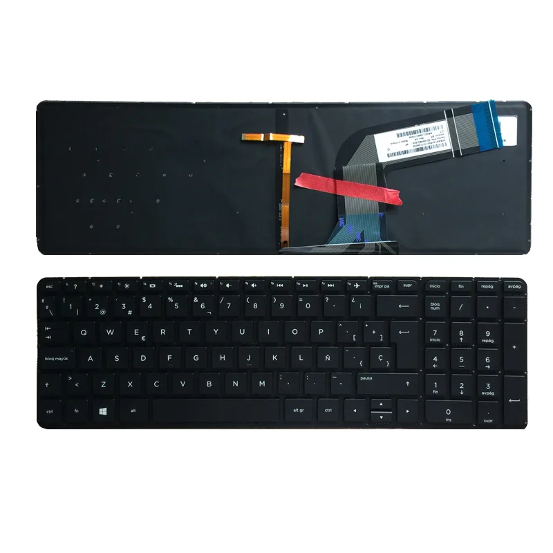 Испанская клавиатура для ноутбука HP Pavilion 15 P P000 15t p000 p100 17 f f000 17t с