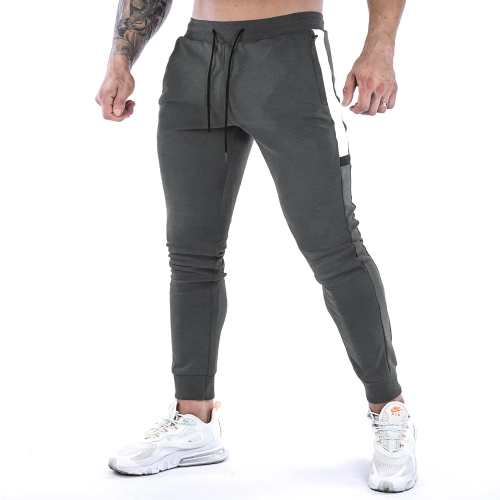 

2021New Man Jogging Pants Cotton Drawstring Trousers Casual Comfortable Tracksuits Sweatpants Men Running GYM Bodybuilding Pants