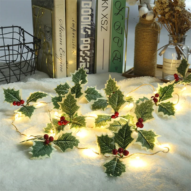 Гирлянда с s-образными листьями и фруктами 20 светодиодов | Дом сад