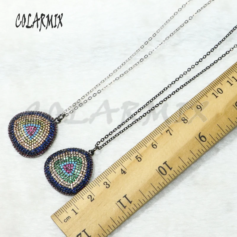 

4Pcs Eyes Style zircon pendant necklace Jewelry Hight quality colorful zircon necklace for jewelry gift for lady50307