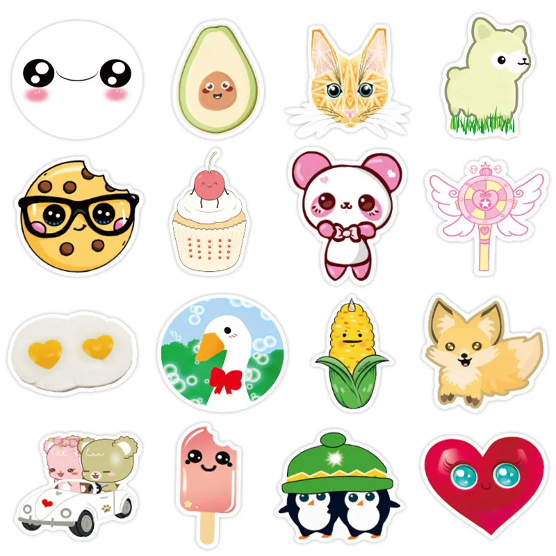 

10/30/50PCS Cute Little Fresh Animal Cartoon Graffiti Laptop Mobile Phone Water Cup Waterproof Decorative Stickers Wholesale