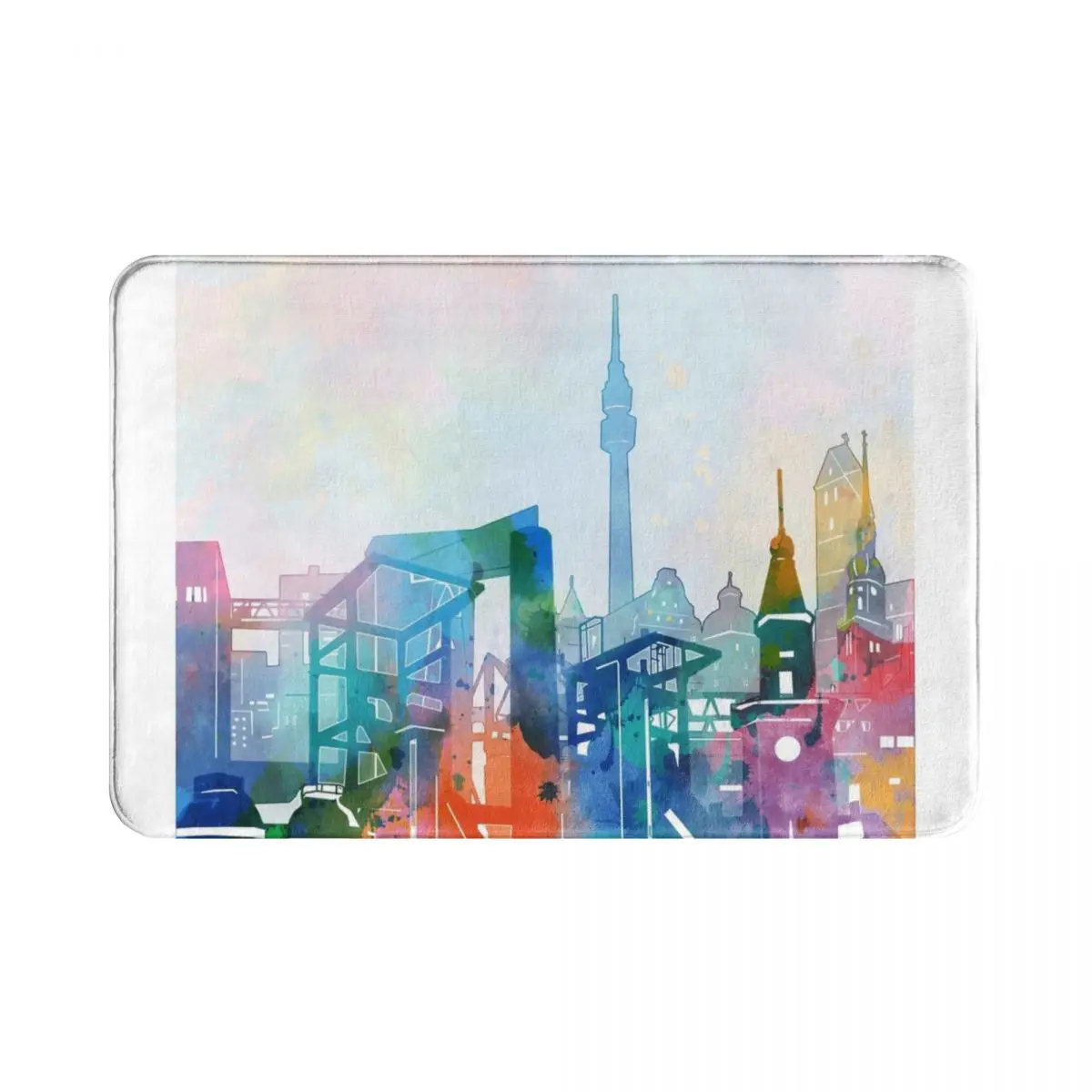 

Коврик Дортмунд Skyline из полиэстера, напольный коврик, Нескользящий Впитывающий Коврик для входа, кухни, спальни, балкона, туалета