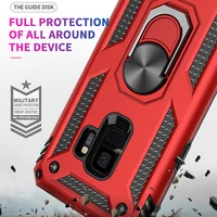 with ring silicone pc phone case for samsung s 9 8 7 plus tpu dirt resistant cellphones casing skickstand stitch telefon coque