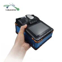 Fiber optic splicer Machine T7 6 motors Optical fiber welder splicing machine with VFL OPM tool kits touch screen free shipping