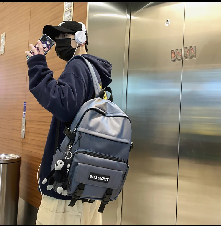 

BB643 High school students, college students, campus school bags, large-capacity casual, simple and trendy backpack women