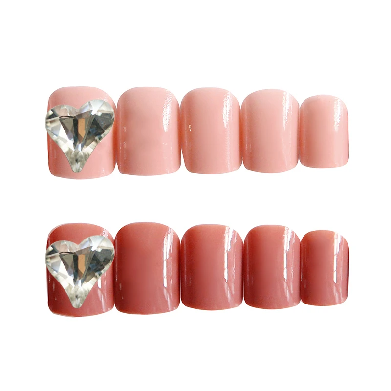 Нежный крем розового цвета в форме любви алмазные 3d декорированные накладные