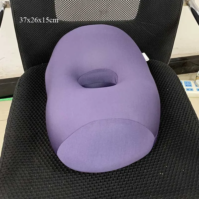 purple Подушка в форме капсулы, ортопедическая пустотелая подушка для дивана, Подушка для стула, подушка для сидения автомобиля, офиса, подушка для сна, каллипигианский коврик - Цвет: purple