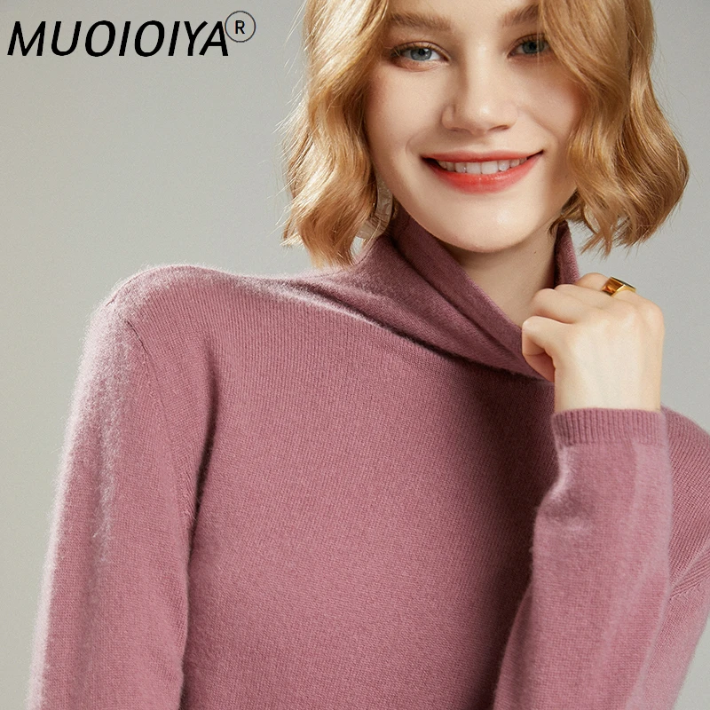 

Зимняя Женская водолазка, пуловер 100%, кашемировые свитера, вязаный мягкий теплый джемпер, однотонная женская одежда, цвет s, 5 цветов