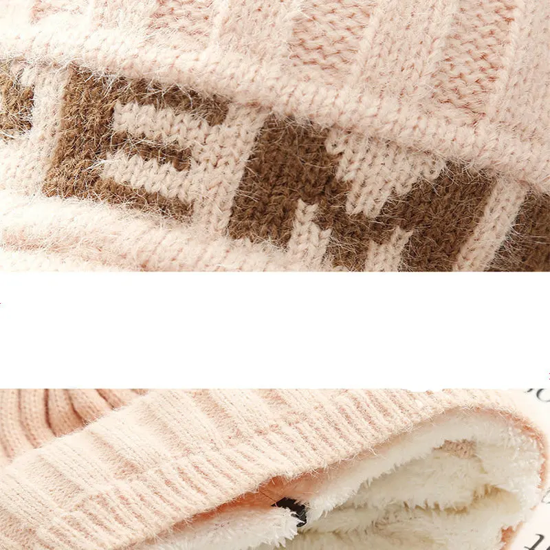 Шапки для женщин зимние толстые теплые меховые козырьки и шарфы комплект ветрозащитные велосипедные женские ушные колпачки горро бини.