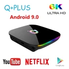 Умная ТВ-приставка Q + PLUS, Android 9, 4 Гб, 32 ГБ, 6K, Youtube, Wi-Fi, BT, медиаплеер Q + PLUS, ТВ-приставка, ТВ-приставка, HD сетевая ТВ-приставка, новинка 2021