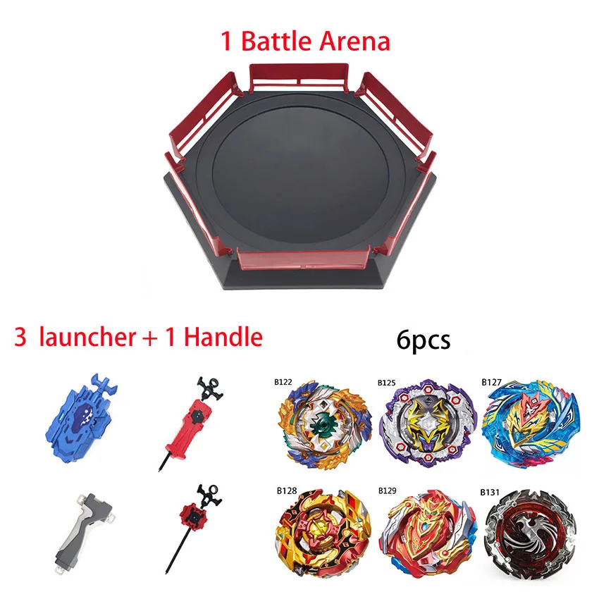 6 psc-3 beyblades Burst Launcher гироскоп Арена диск захватывающий Дуэль спиннинг Топ Launcher beyblades Арена стадион подарок для детей - Цвет: 6 psc-3